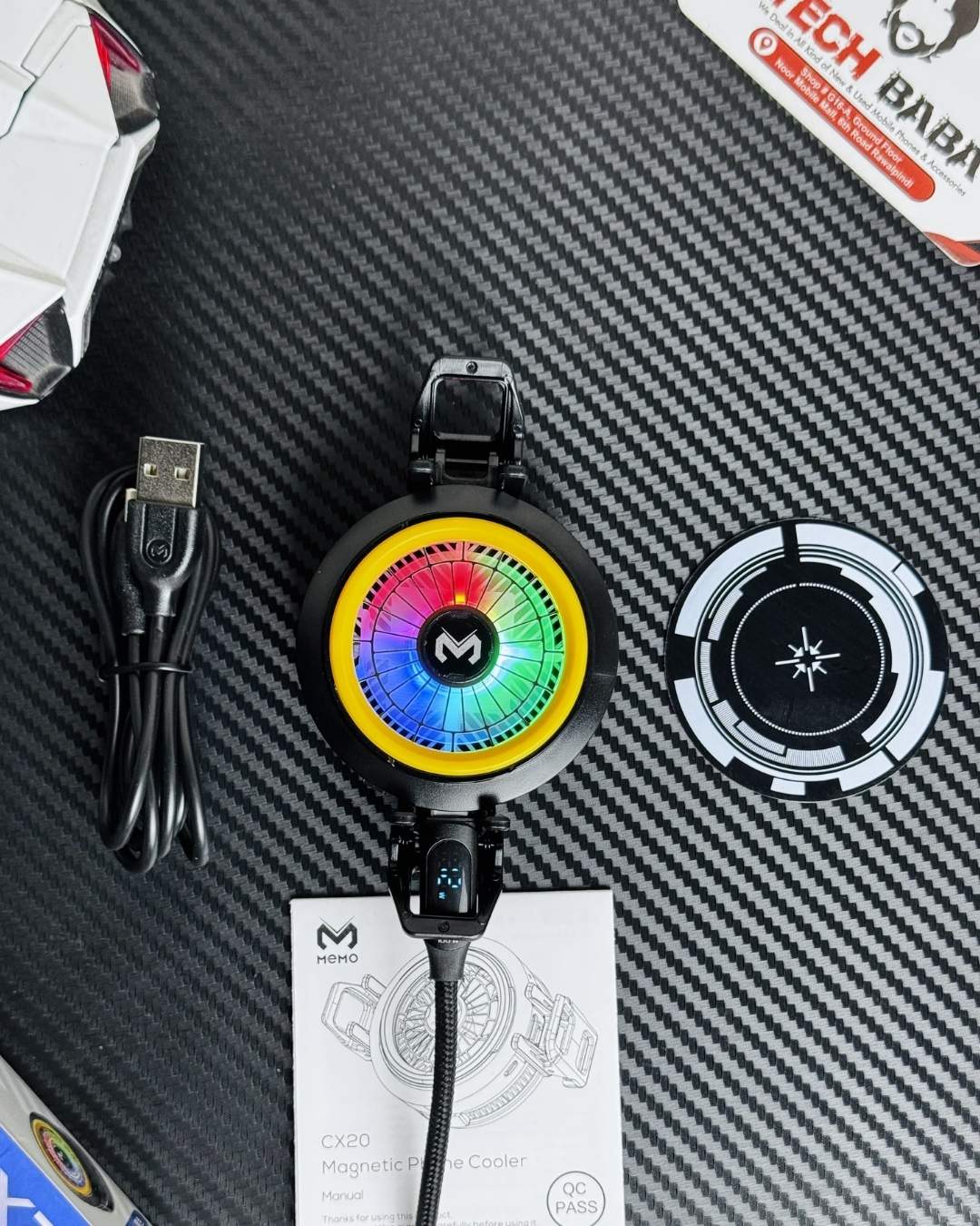 MEMO CX20 Magnetic Mobile Cooler | 12W Semiconductor Gaming Fan with 3-Speed Control⚡️