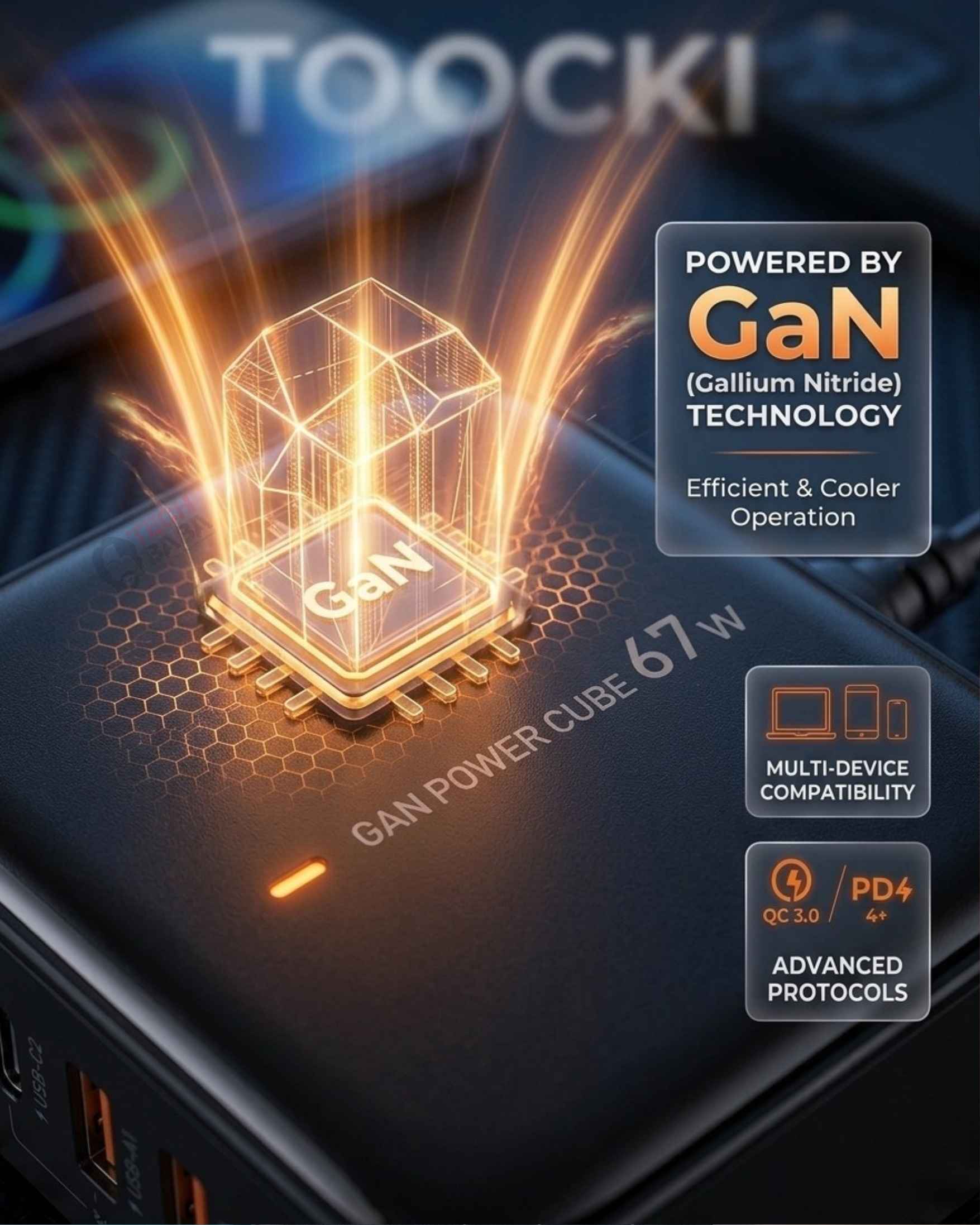 Toocki 67W GaN 4-Port Gaming Charging Station — An All-in-one solution for Gamers!
