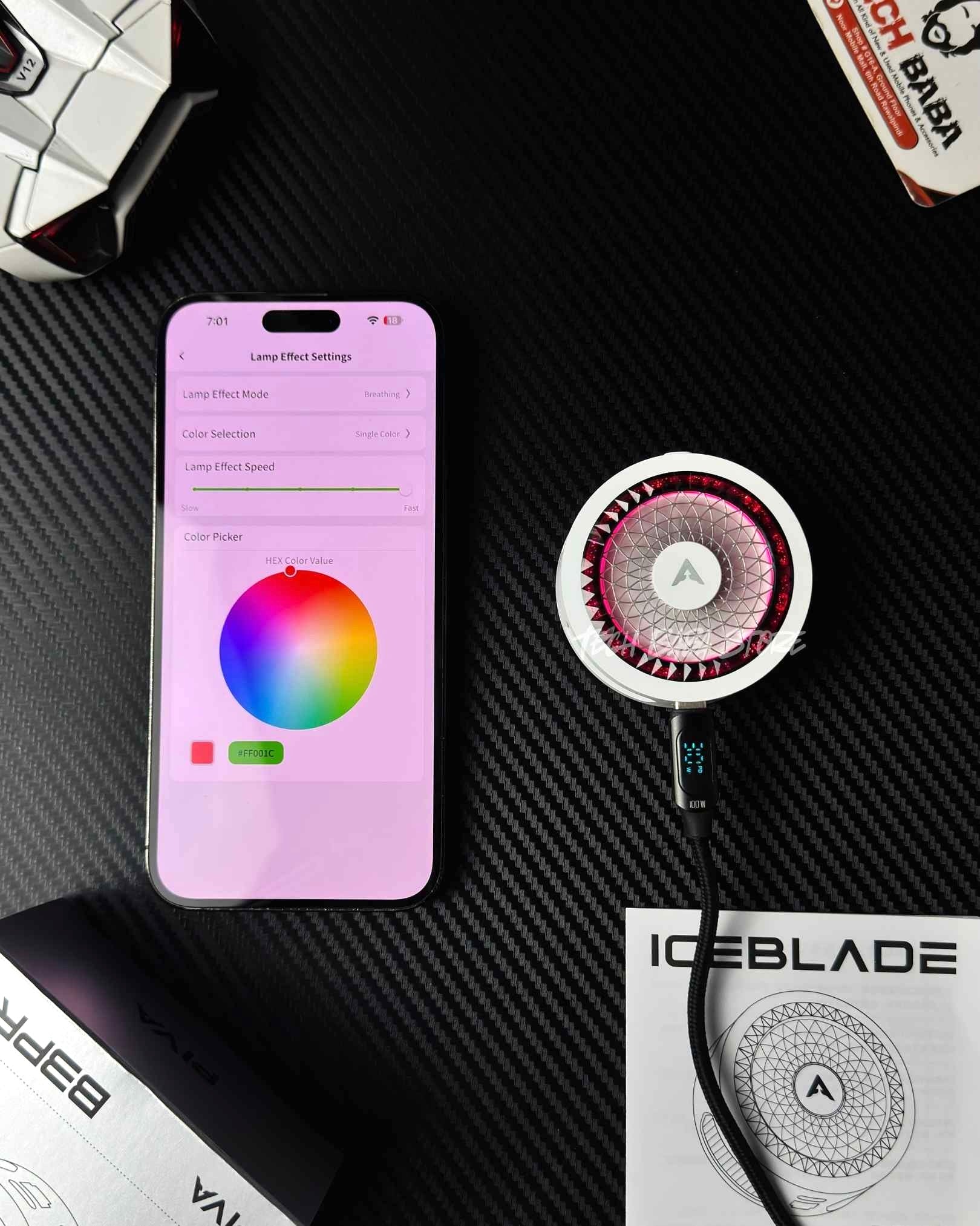 Piva B3 Pro Cooling Fan with App Control | 25-31W Max Output with Fully Customisable RGB Lights