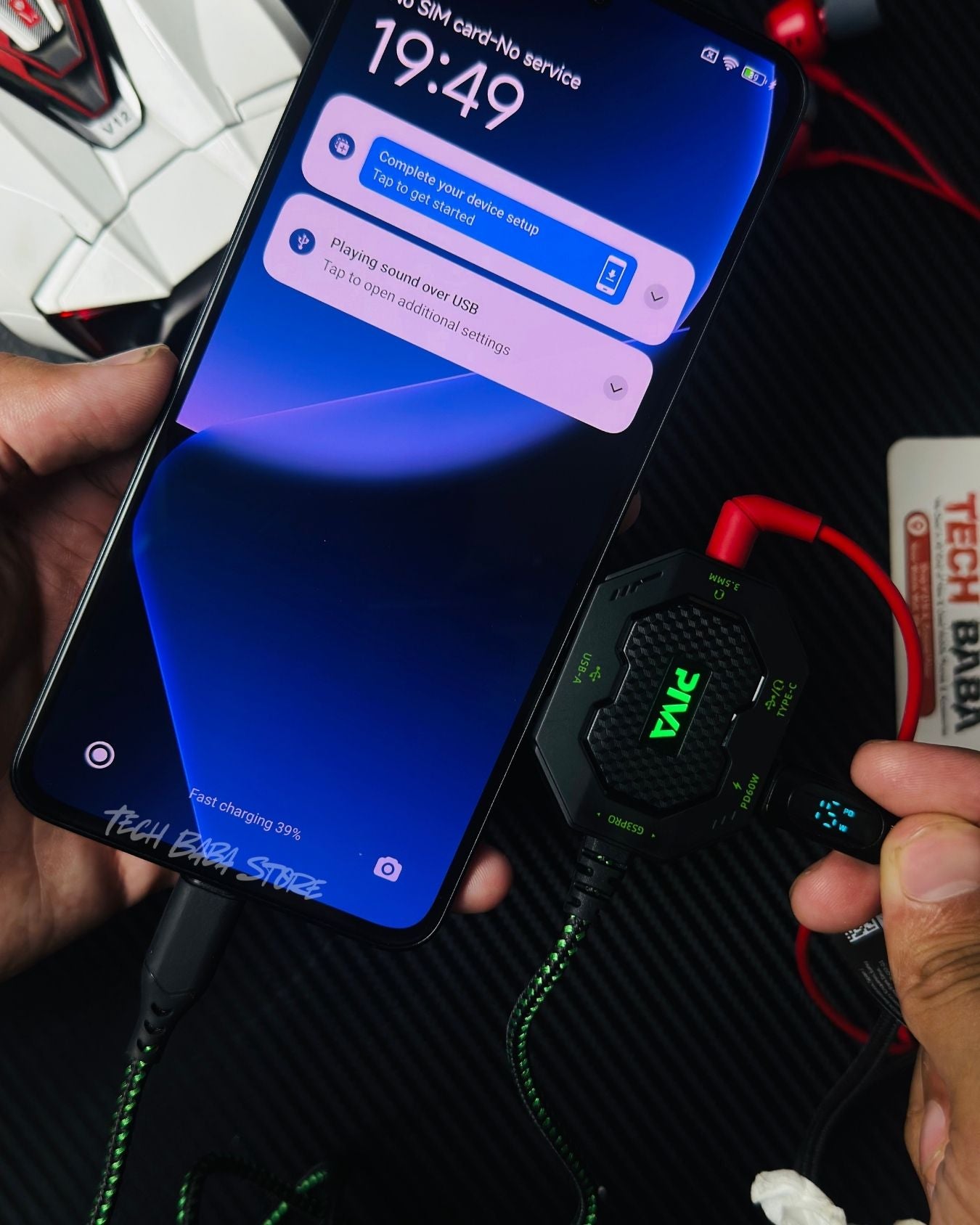 Piva GS3 Pro Type-C 4-in-1 Gaming Splitter — 60W Charging + 32-Bit DAC Audio | Best PUBG Splitter Pakistan