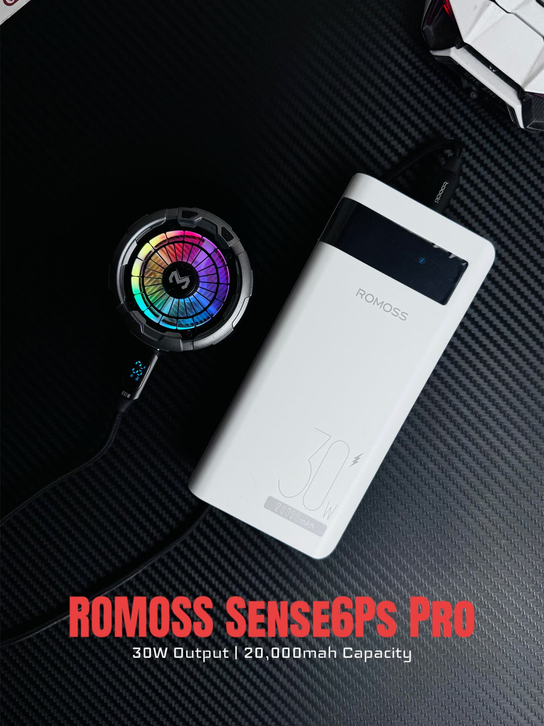 ROMOSS Sense 6Ps Pro Powerbank Running at 30W Max Power with Pubg cooling Fan, The Best Powerbank for Cooling Fan in 5,000 Budget