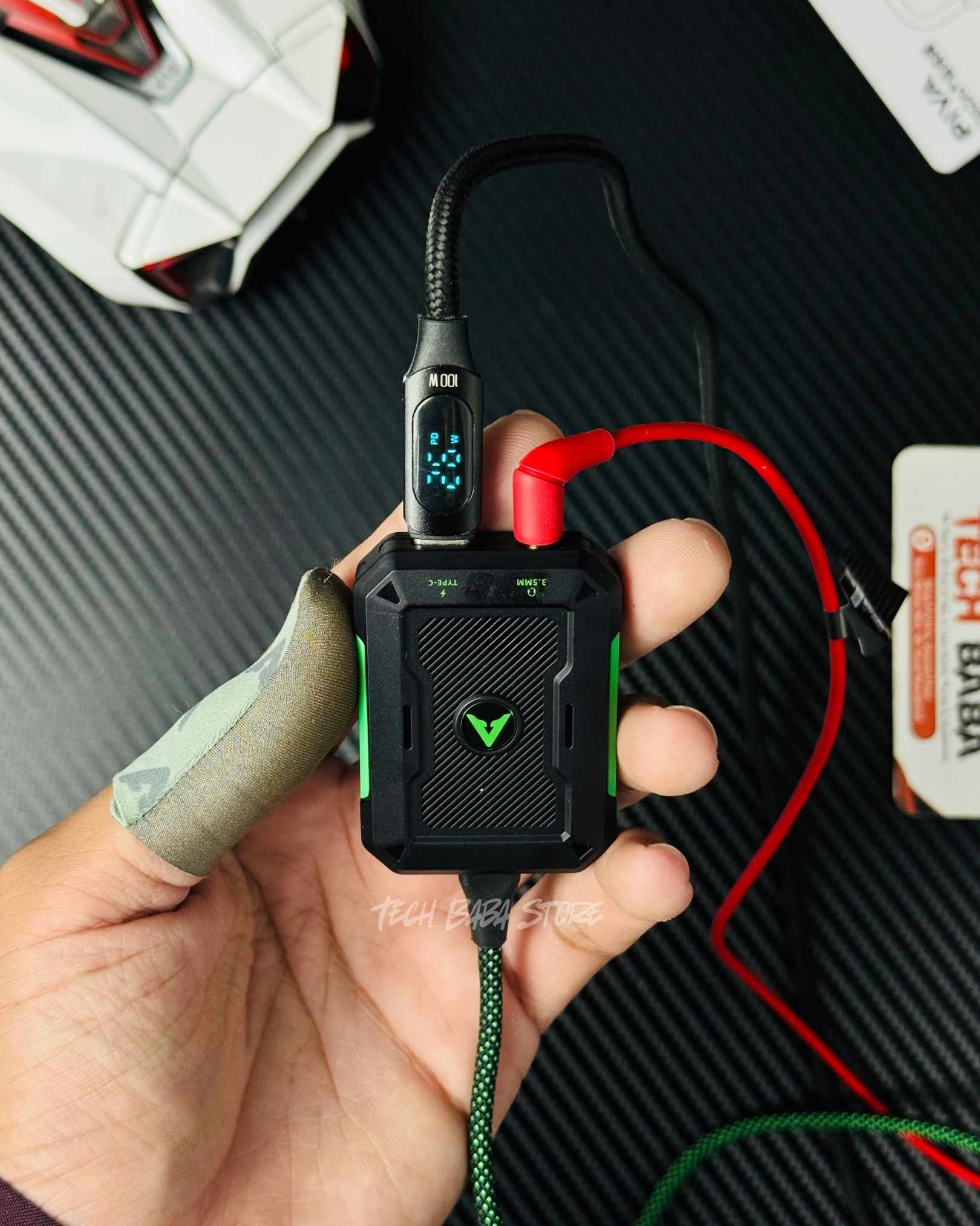Piva GS2 2-in-1 Type C to 3.5mm Gaming Splitter | 60W PD Fast Charge & Zero Delay Audio for PUBG Mobile