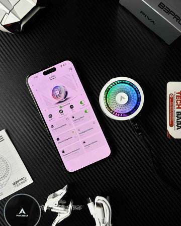 Piva B3 Pro Cooling Fan with App Control | 25-31W Max Output with Fully Customisable RGB Lights