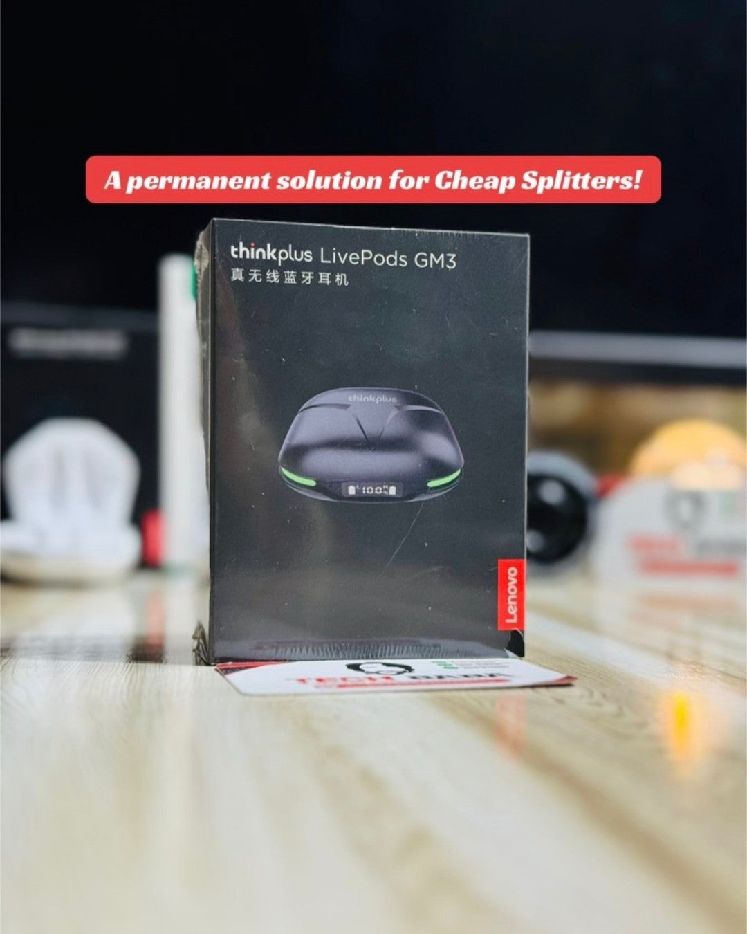 Lenovo Thinkplus GM3 True Wireless Gaming Earbuds – Ultra Low Latency with LED Display