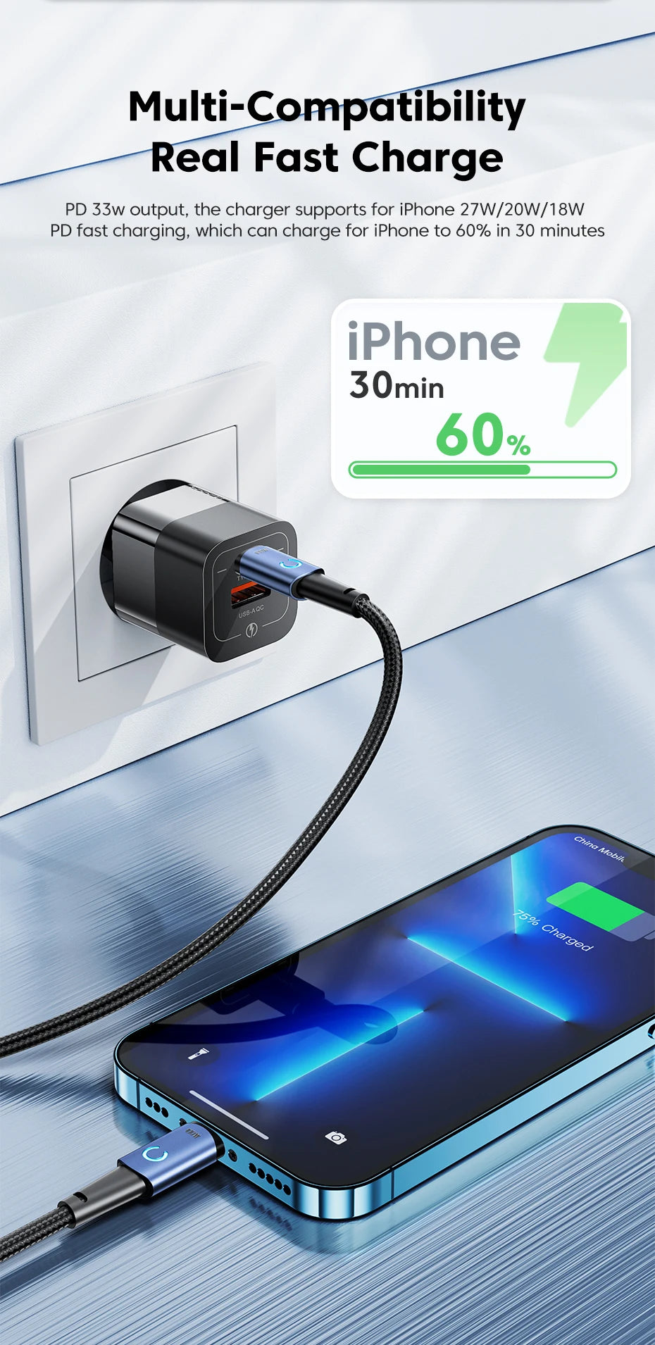 Toocki 33W GaN PD Power Adapter | Best for Cooling Fans⚡️