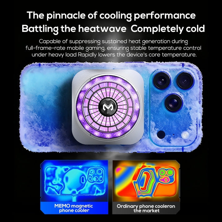 MEMO CX21 High Power 18W Magnetic Phone Cooler with Back Clip Semiconductor Ice Cooling Radiator for Mobile Gaming Position 4.picture by techbabastore.pk