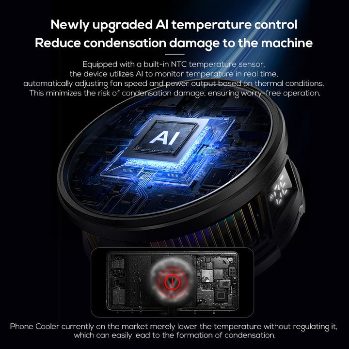 MEMO CX26 Ultra 30W Magnetic Semiconductor Radiator High Powder Phone Cooler with Temperature Display for PUBG Mobile Gamer Position 5