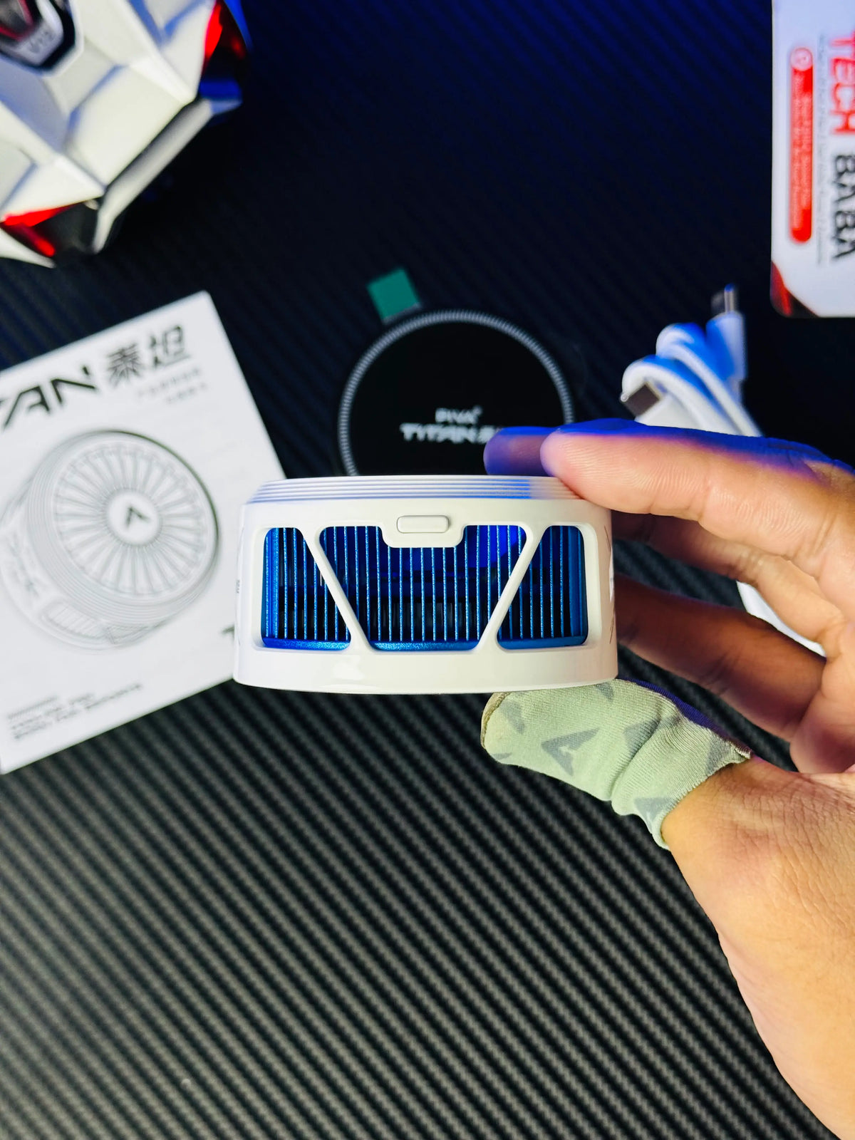 Piva Titan T30 Mobile Cooling Fan — 40W+ Power, Smart Temp Control, App Support, RGB | Best Piva Cooling Fan