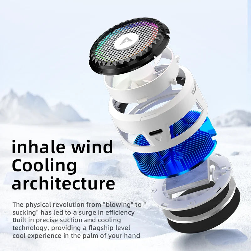 Piva X30 Magnetic Mobile Radiator For Gaming Phone iPad Cooler (4 Fan Speed) Position 4.picture by techbabastore.pk