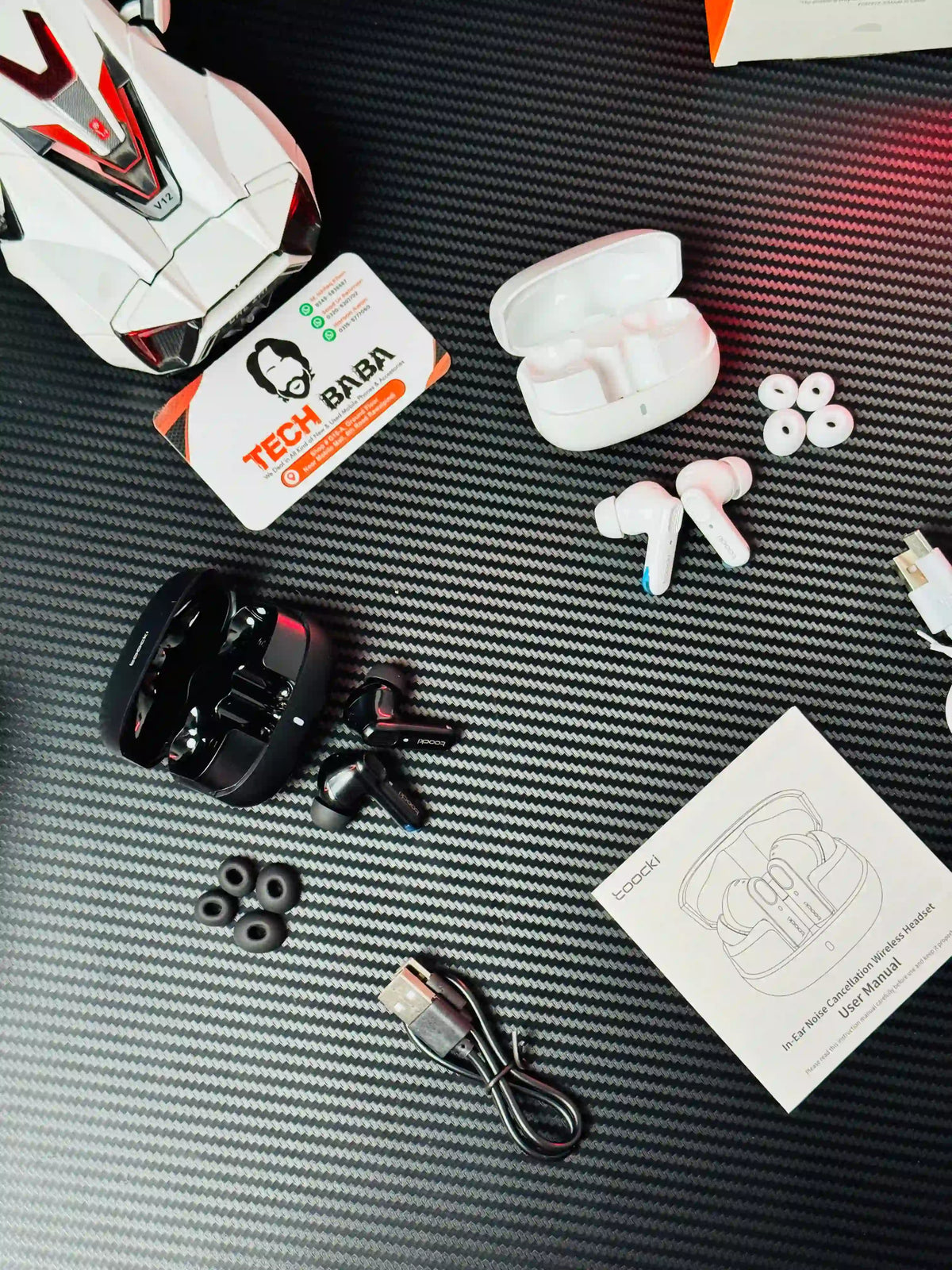  showing closeup image of Tocki Zero Delay Gaming Earbuds_picture by TechBabaStore.pk