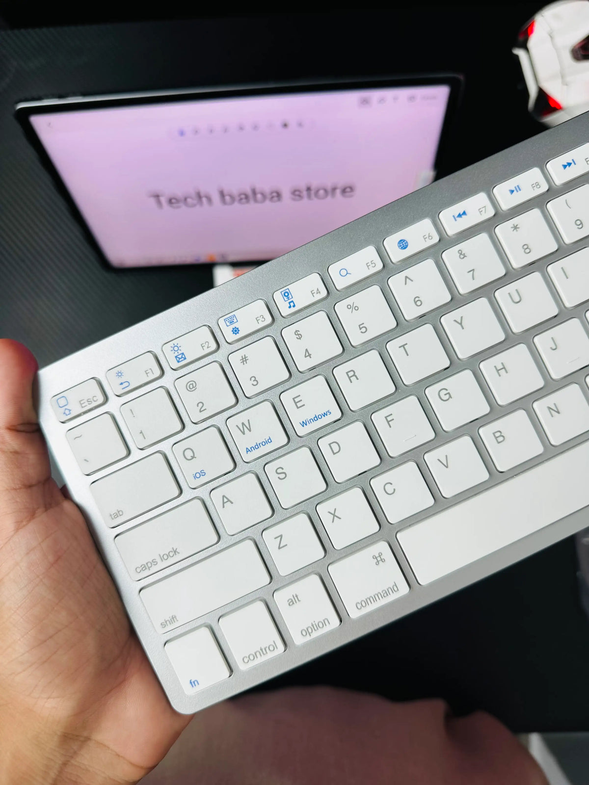 closeup view of BKC001 Bluetooth Keyboard Price in Pakistan | TechBaba Store
(56 characters)_picture by techbabastore.pk