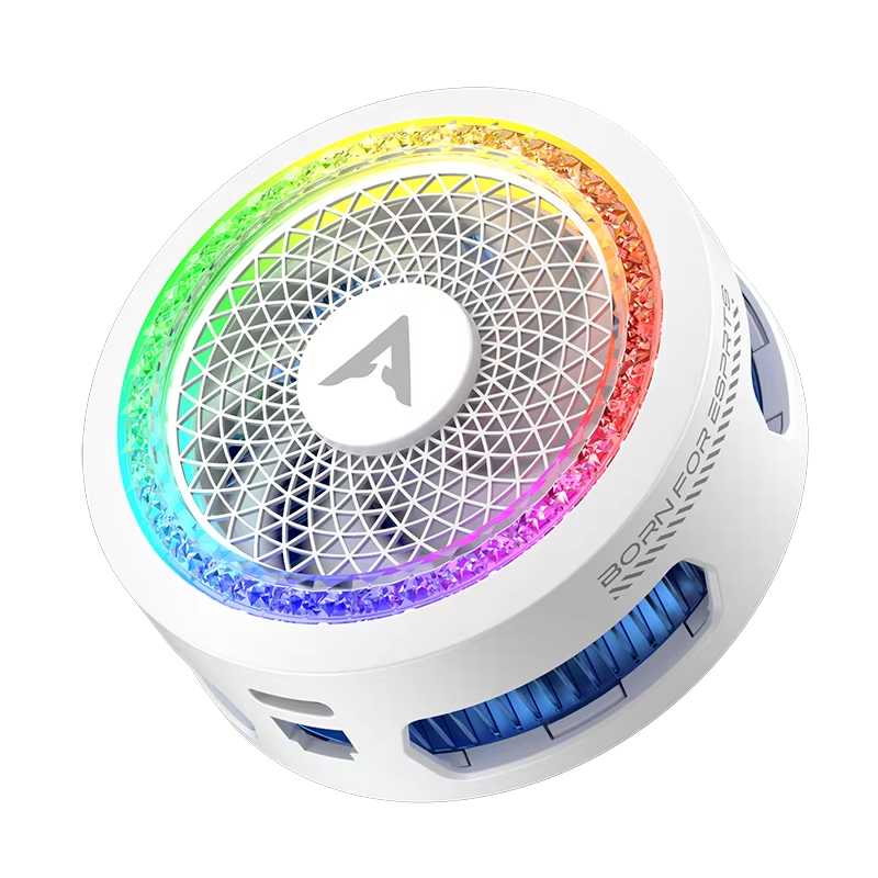 PIVA B3 25W Gaming Mobile Cooling Fan Colorful Led Light Semiconductor Mobile Phone Cooler Magnetic and Rotatable Clip for PUBG Position 1