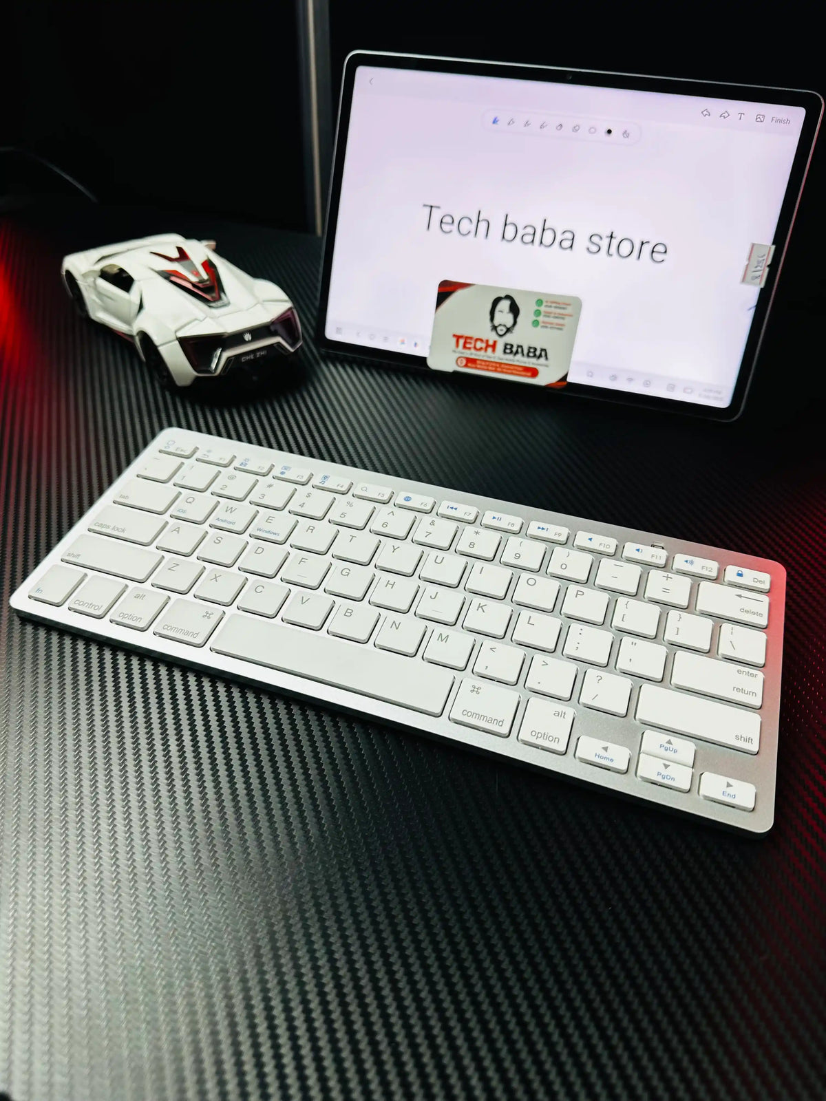 showing BKC001 Bluetooth Keyboard Price in Pakistan | TechBaba Store
(56 characters) which has connected on ipad_picture by techbabastore.pk